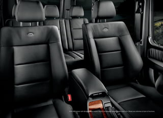 G 55 AMG shown with designo Black leather interior and designo Natural Maple wood trim. Please see endnotes at back of brochure.
 