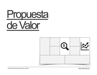 Propuesta
de Valor


Hola Global Entrepreneurship Week   www.cedim.edu.mx
 