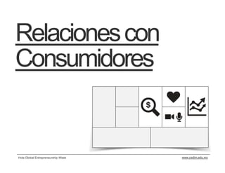 Relaciones con
Consumidores


Hola Global Entrepreneurship Week   www.cedim.edu.mx
 