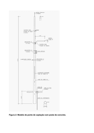 Figura 2: Modelo de ponto de captação com poste de concreto.
 