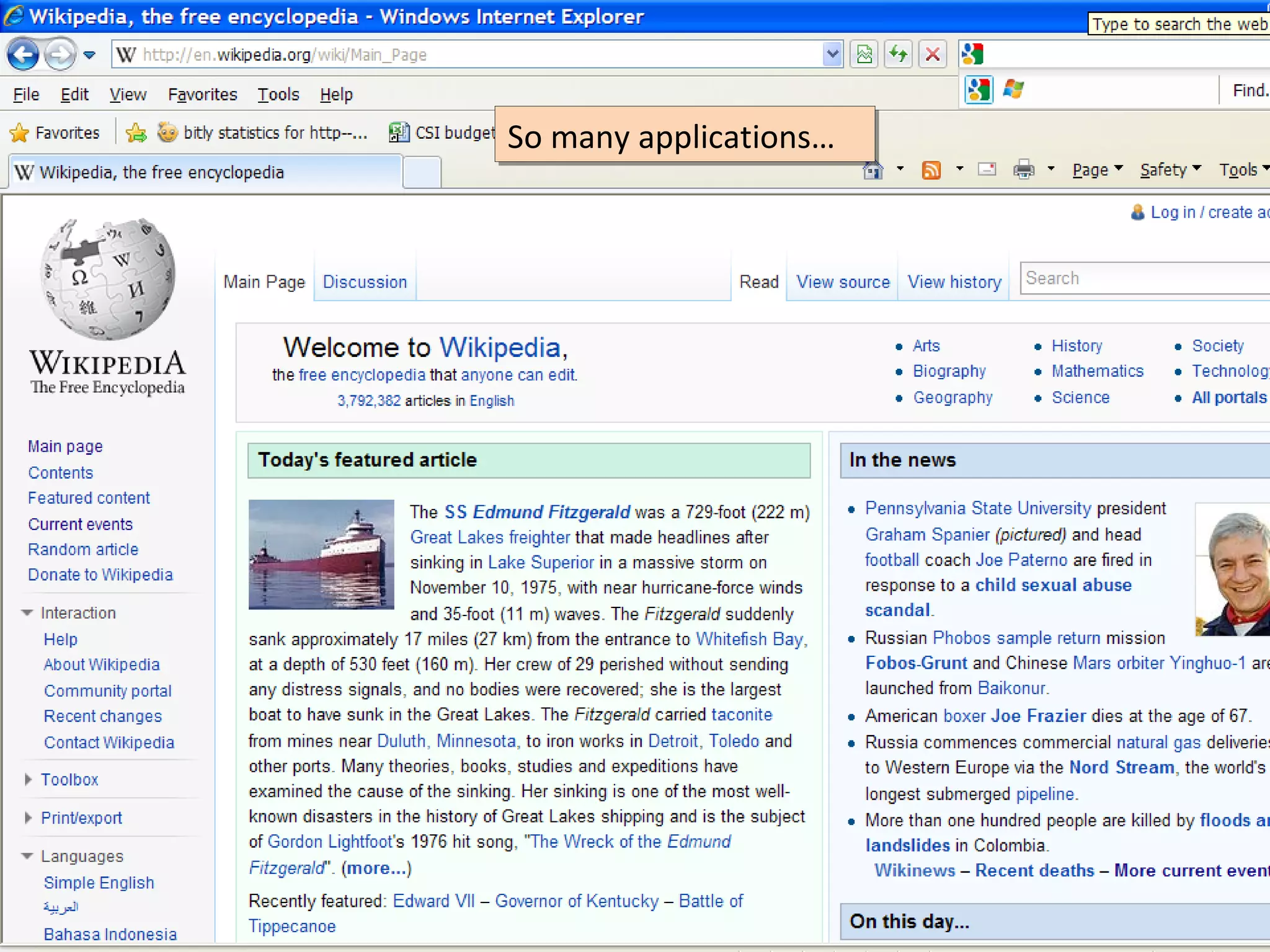 So many applications…
So many applications…
 