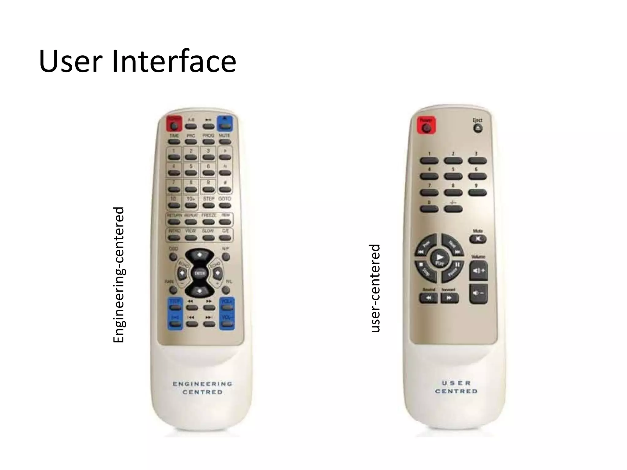 User Interface 00 Engineering-centered user-centered 