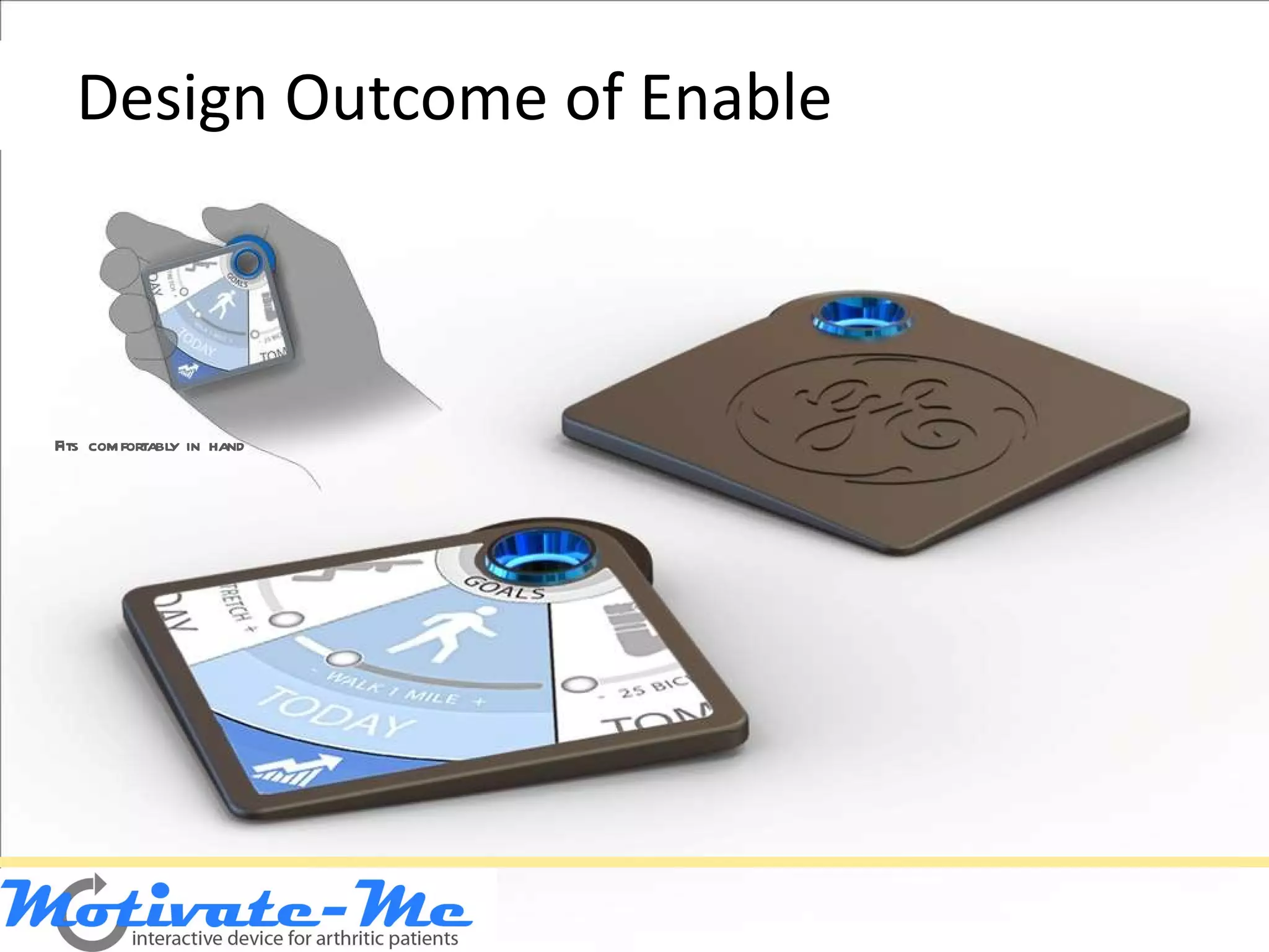 Design Outcome of Enable The solution. Fits comfortably in hand 