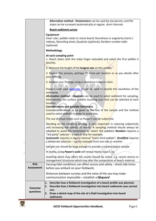 SPS igcse fieldwork opportunities | PDF