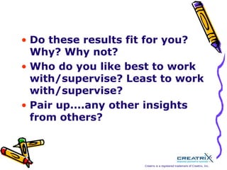 What about your own results?