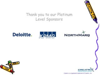What if…..?Think about your ‘what if’ for your work and organization and write them down.Now pass around each of your ‘what ifs’ to each member of your group and they write down their ideas to your ‘what if’ – Result?What have you just created and can take action on when you return to your community?