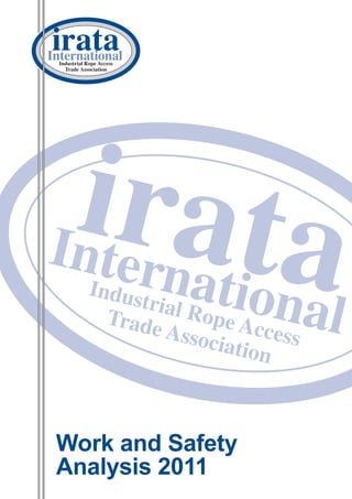 irataInternational
Industrial Rope Access
Trade Association
irataInternationalIndustrial Rope Access
Trade Association
Work and Safety
Analysis 2011
Work and Safety
Analysis 2011
 