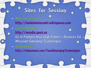 Sites for Session
 