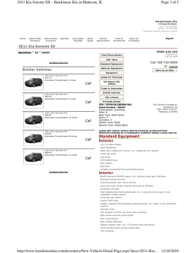 2011 Kia Sorento