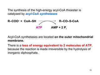 Hioester R 2011 lipids i | PPT