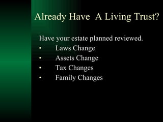 Protect Your Assets Through A Living Trust | PPT