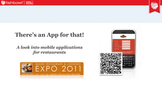 There’s an App for that!A look into mobile applications for restaurants 