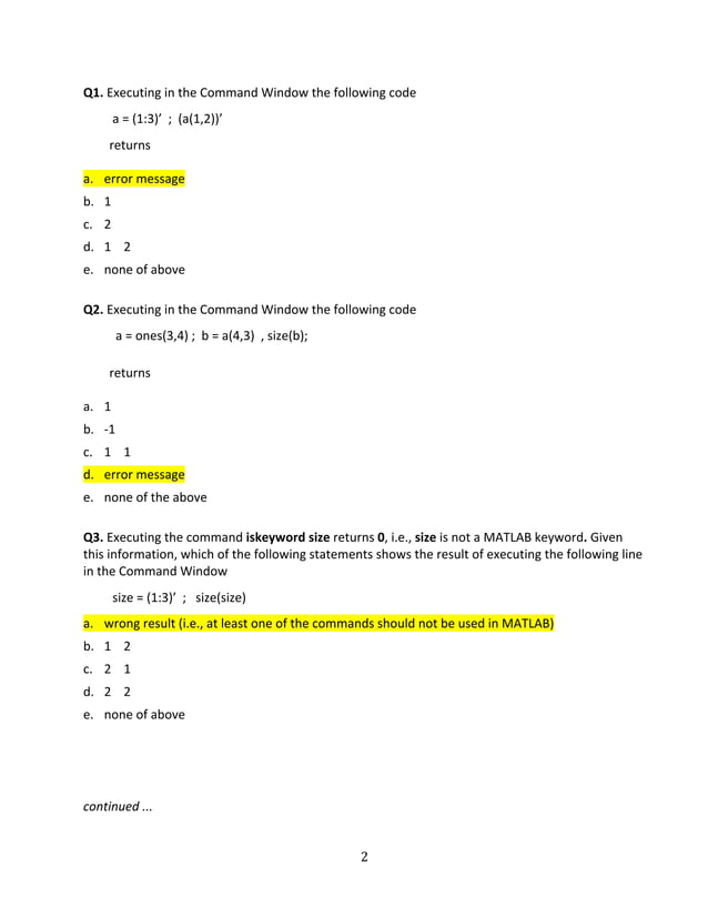 matlab example | PDF