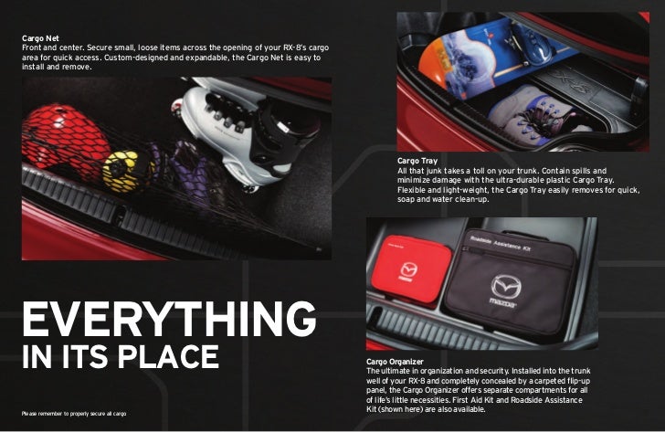 2011 Mazda RX-8 Accessories brochure by 