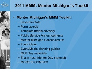 2011 Michigan Mentoring Month Webinar