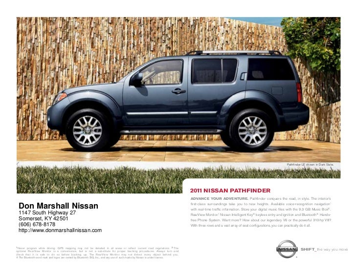 Don Marshall Somerset Ky >> 2011 Nissan Pathfinder For Sale Near Lexington Ky Don Don Marshall Somerset Ky >> 2011 Nissan Pathfinder For Sale Near Lexington Ky Don
