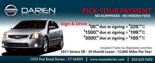 2011 Nissan Sentra Special Stamford CT | Nissan Darien
