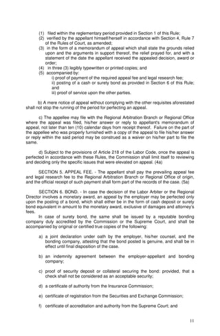 2011 NLRC Rules of Procedure | PDF