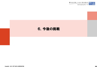 ６．今後の挑戦




Copyright © 2011 NTT DATA CORPORATION             44
 