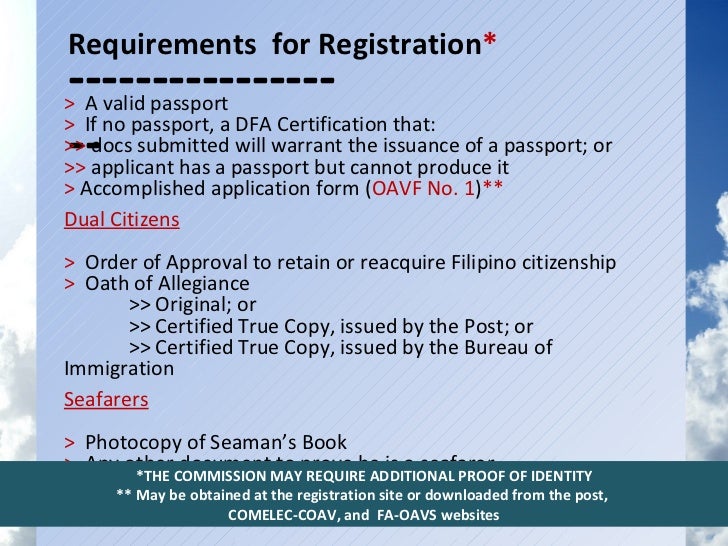 overseas absentee voting in the philippines by comelec philippine dual citizenship application form