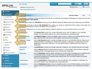 Tell us a little bit more about you in your ePortfolio site