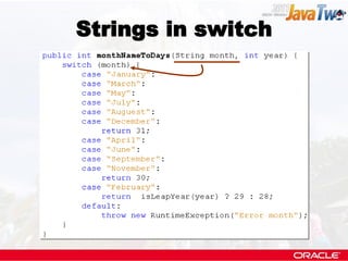 Strings in switch
 