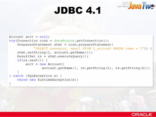 JDBC 4.1
 