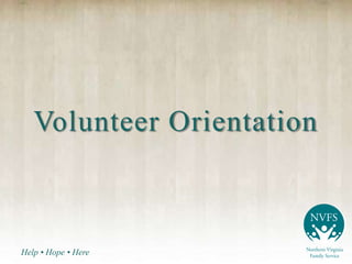 Volunteer Orientation 