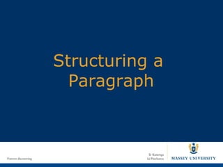 Structuring a  Paragraph 