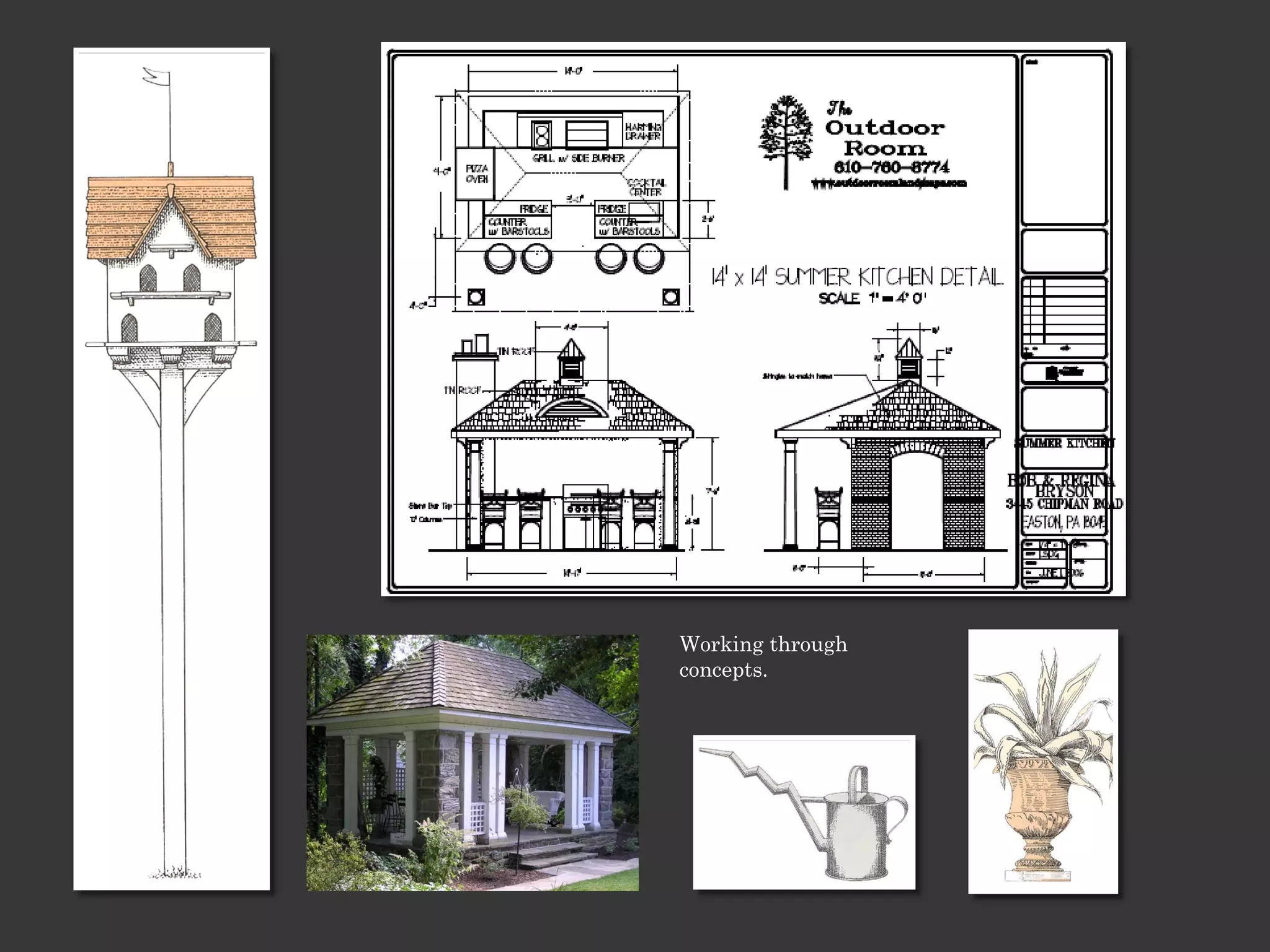 Working through
concepts.
 