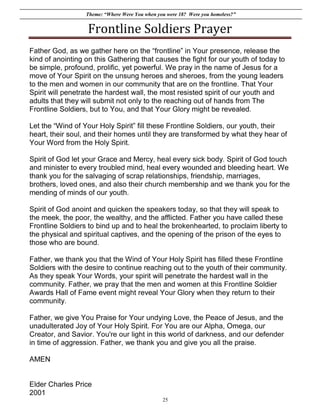 Theme: “Where Were You when you were 18? Were you homeless?”




                              25
 