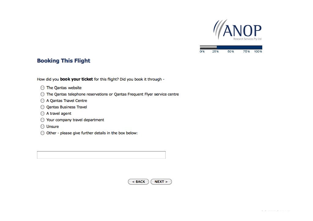Qantas Customer Satisfaction Survey - 2010