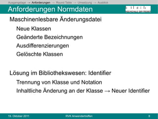 RVK 3.0 - Die Regensburger Verbundklassifikation als Normdatei für Bibliotheken und als Ontologie im Semantic Web