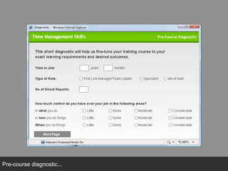 Pre-course diagnostic...
 