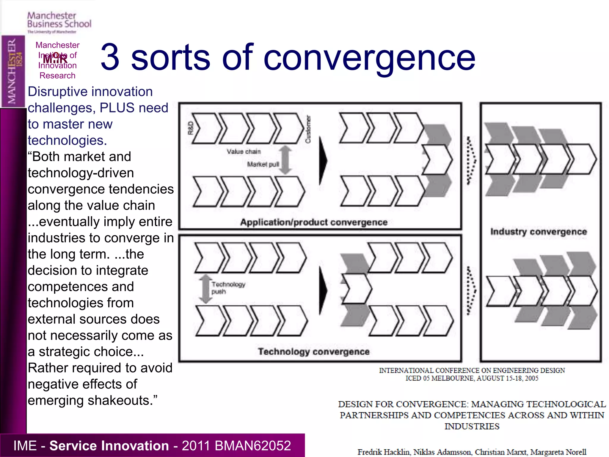 Environmental argumentServices = less environmental impact (?)Swedish PhD study , firm (and user) interviews:  Oksana Mont  (2004) Product-service systems: Panacea or myth?  Lund University, The International Institute for Industrial Environmental EconomicsManchester Institute of Innovation ResearchDrivers:Some general factors, but also market issues vary considerably across sectors; coercive market includes consumers and regulations Barriers:Limited regulatory drivers; high costs of labour;  need for better awareness on part of consumers and intermediaries (and own staff) – long learning time;  credibility/demonstrability to users; diminished  user responsibility;  possible internal conflicts (2nd hand vs new), etc.