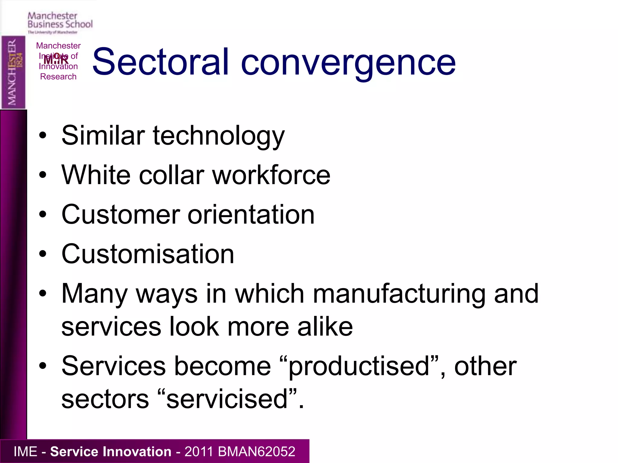 Sectoral convergenceSimilar technology