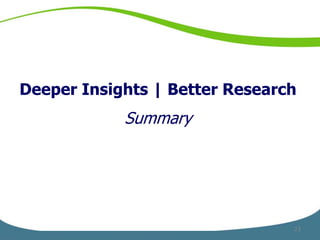 Case Study on FinancesPersonal Finances and Wealth Management29% of Males and 51% of females in Ireland believe females are better at managing money57% are concerned with Wealth Preservation48% of females are actively involved in investment planning and decisions with 49% stating they are the main decision makers when it comes to investments and savingsMarketing Disconnect73% of females are confused and frustrated with ‘jargon’ or financial terms used by financial institutions in Ireland