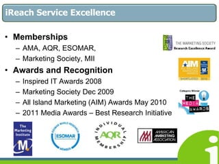 Background to SheCommerce ResearchInnovation Only Agency with own Research PanelsOnline, Video and Mobile ResearchBest PracticesMethodologies, Data ValidationQA, Analysis and ReportingExcellence of PeopleResearch AnalystsProject ConsultantsLeading TechnologySupport for all Research MethodsRange of Reporting Options