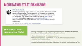 MODERATION STATT DISKUSSION
 
