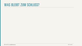 WAS BLEIBT ZUM SCHLUSS?




@ChangePaula | paula@change.org   Date: Anytime
 