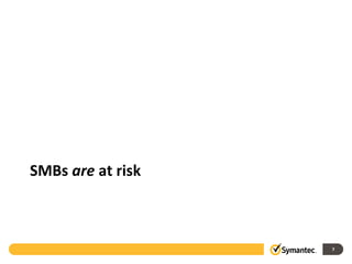 SMBs are at risk



                   7
 