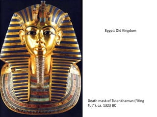 Egypt: Old Kingdom Death mask of Tutankhamun (“King Tut”), ca. 1323 BC 