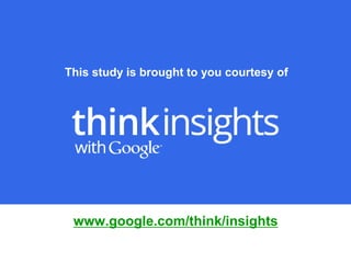 This study is brought to you courtesy of
www.google.com/think/insights
 