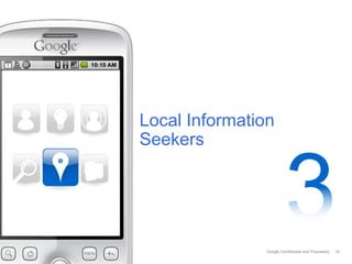 Google Confidential and Proprietary
Local Information
Seekers
19
 