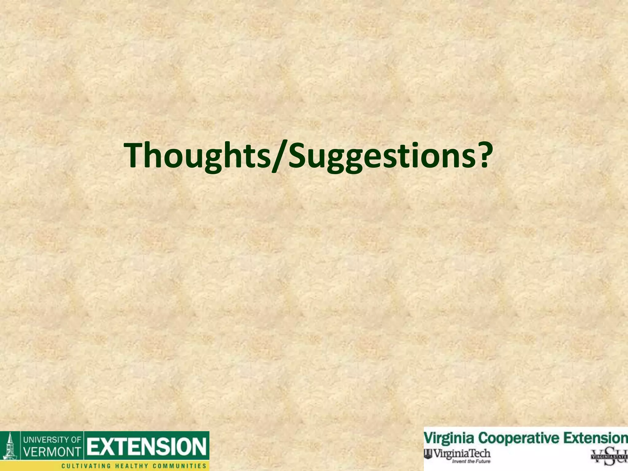 Thoughts/Suggestions?