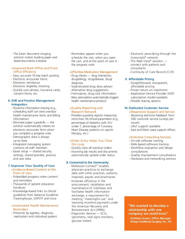 10 reasons to choose mckessons ehr solution mckesson connect