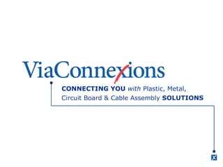 CONNECTING YOU  with  Plastic, Metal, Circuit Board & Cable Assembly  SOLUTIONS 