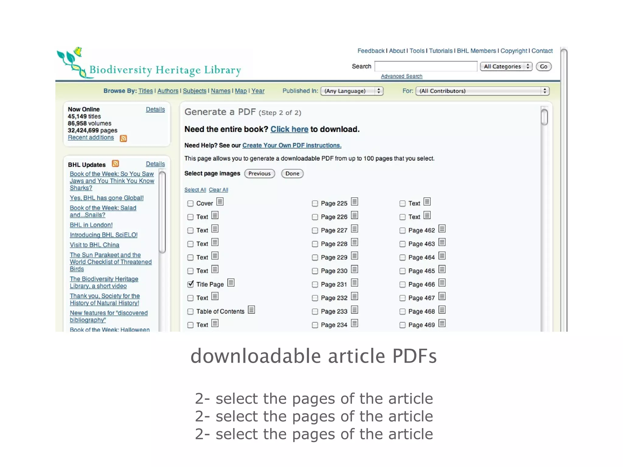 downloadable article PDFs 2- select the pages of the article 2- select the pages of the article 2- select the pages of the article 