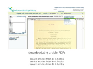 downloadable article PDFs create articles from BHL books create articles from BHL books create articles from BHL books 