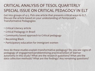 Critical theory on youtube:http://www.youtube.com/watch?v=wFOhVdQt27chttp://www.youtube.com/watch?v=fh4IMdQ2SQM&feature=relatedhttp://www.youtube.com/watch?v=aFWjnkFypFA&feature=related